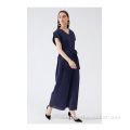 New Arrivals Women's Overalls Pleated V-neck Pants